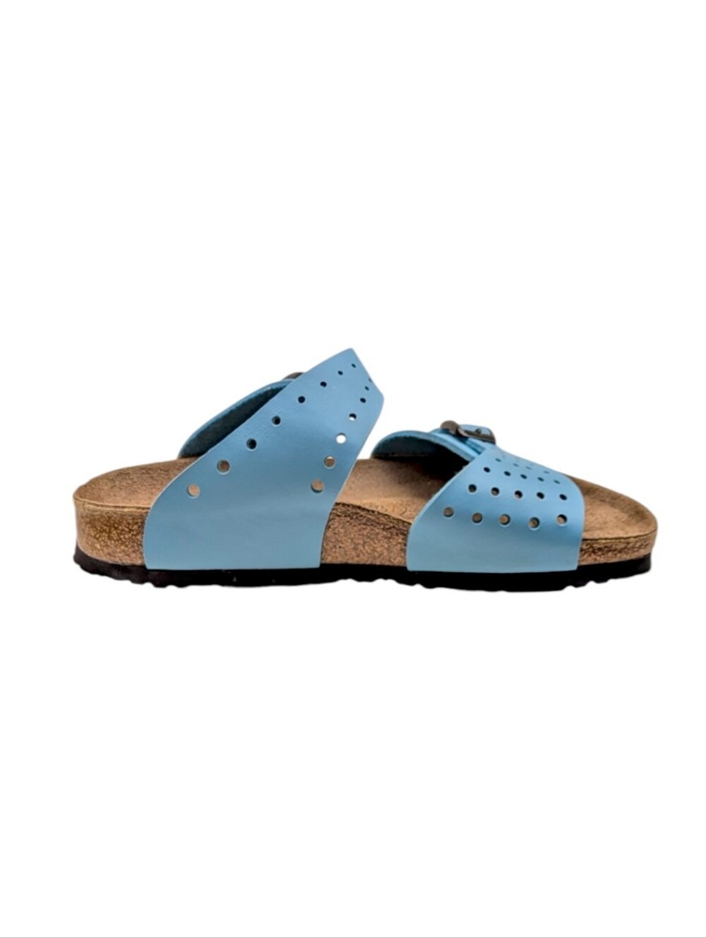 Birki’s Birkenstock Freeport Aqua Blue Perforated Cork Sandals EU 38 US 7 S4135 - Picture 5 of 11